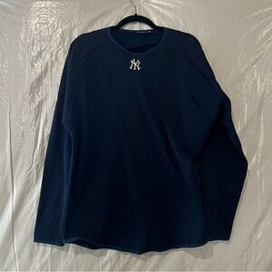 Majestic New York Yankees Navy Blue Therma Base Long Sleeve Top Size XL